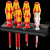 160 i/7 Rack Screwdriver set Kraftform Plus Series 100, single-pole phase tester and rack, 7&nbsp;pieces