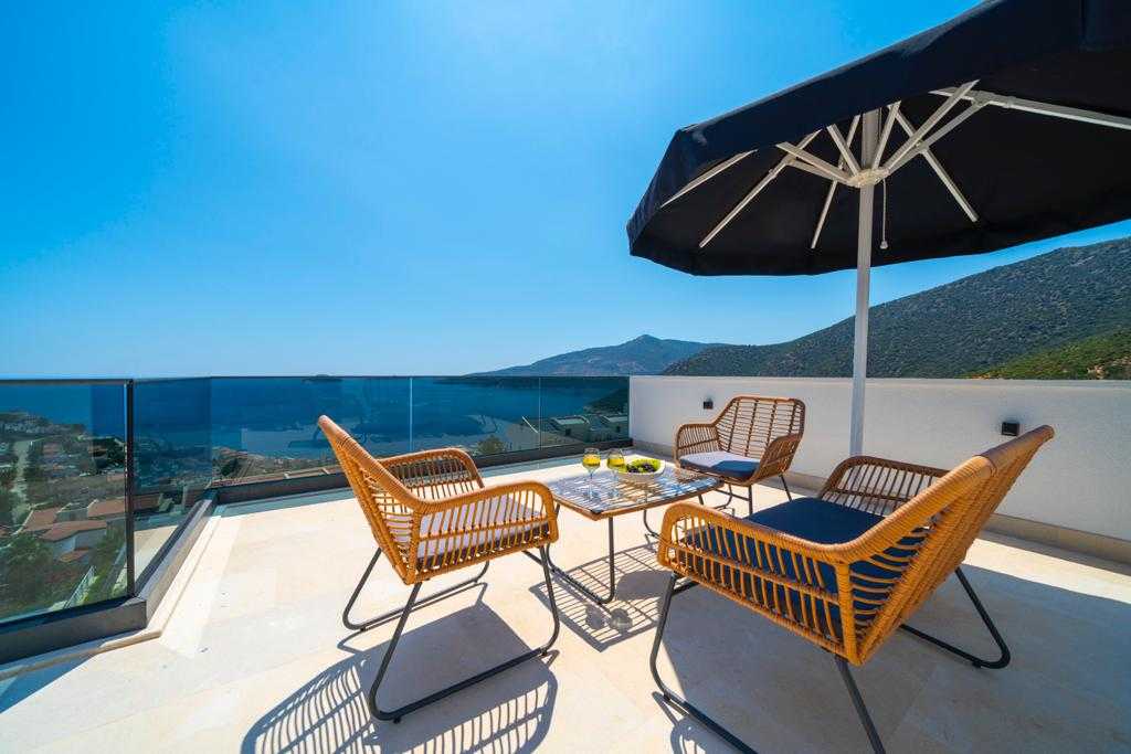 Private Sea View Kalkan Villa - Views from the roof terrace