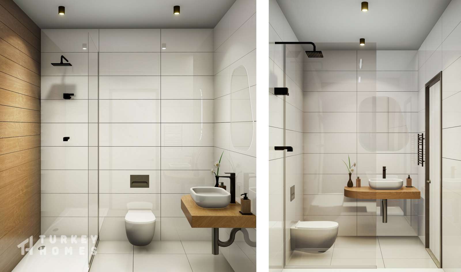 Luxury Apartments In Bursa - Modern shower rooms