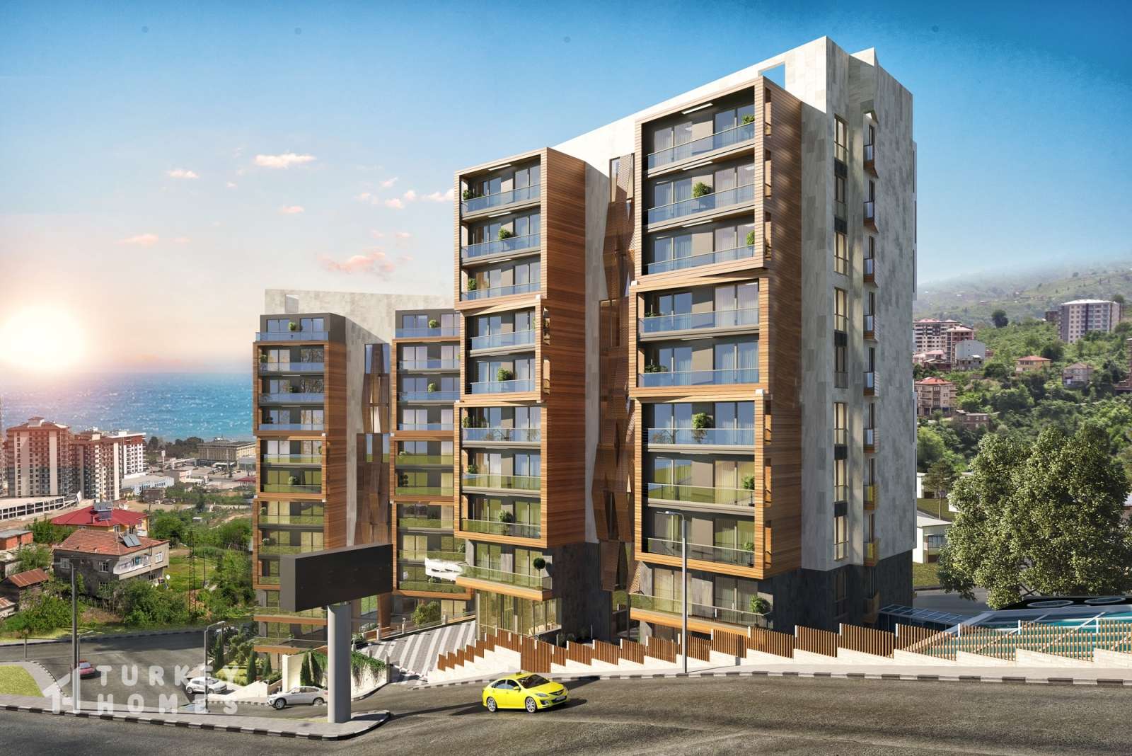 Trabzon Sea View Investment Apartments - Glass balconies