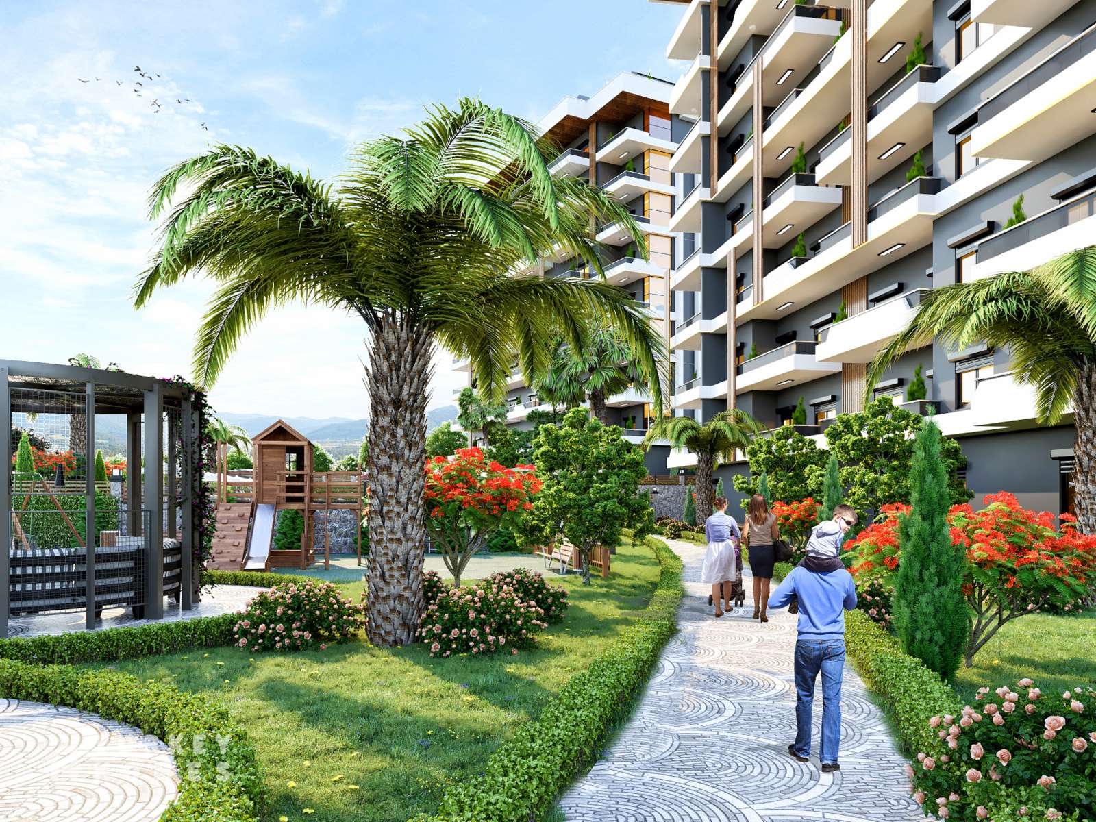 Off-Plan Alanya Apartments- Landscaped Gardens