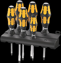 932/6 Screwdriver set Kraftform Wera: Chiseldriver and rack, 6&nbsp;pieces