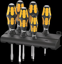 932/918/6 Screwdriver set Kraftform Wera: Chiseldriver and rack, 6&nbsp;pieces