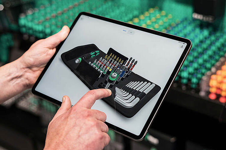 Wera Werkzeuge in Augmented Reality auf dem Tablet